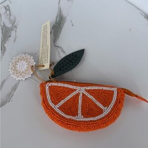 TikTok Viral Rare Beaded Orange Slice Coin Purse